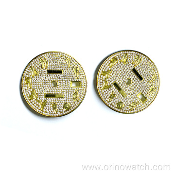 Full Pave setting moissanites watch dials